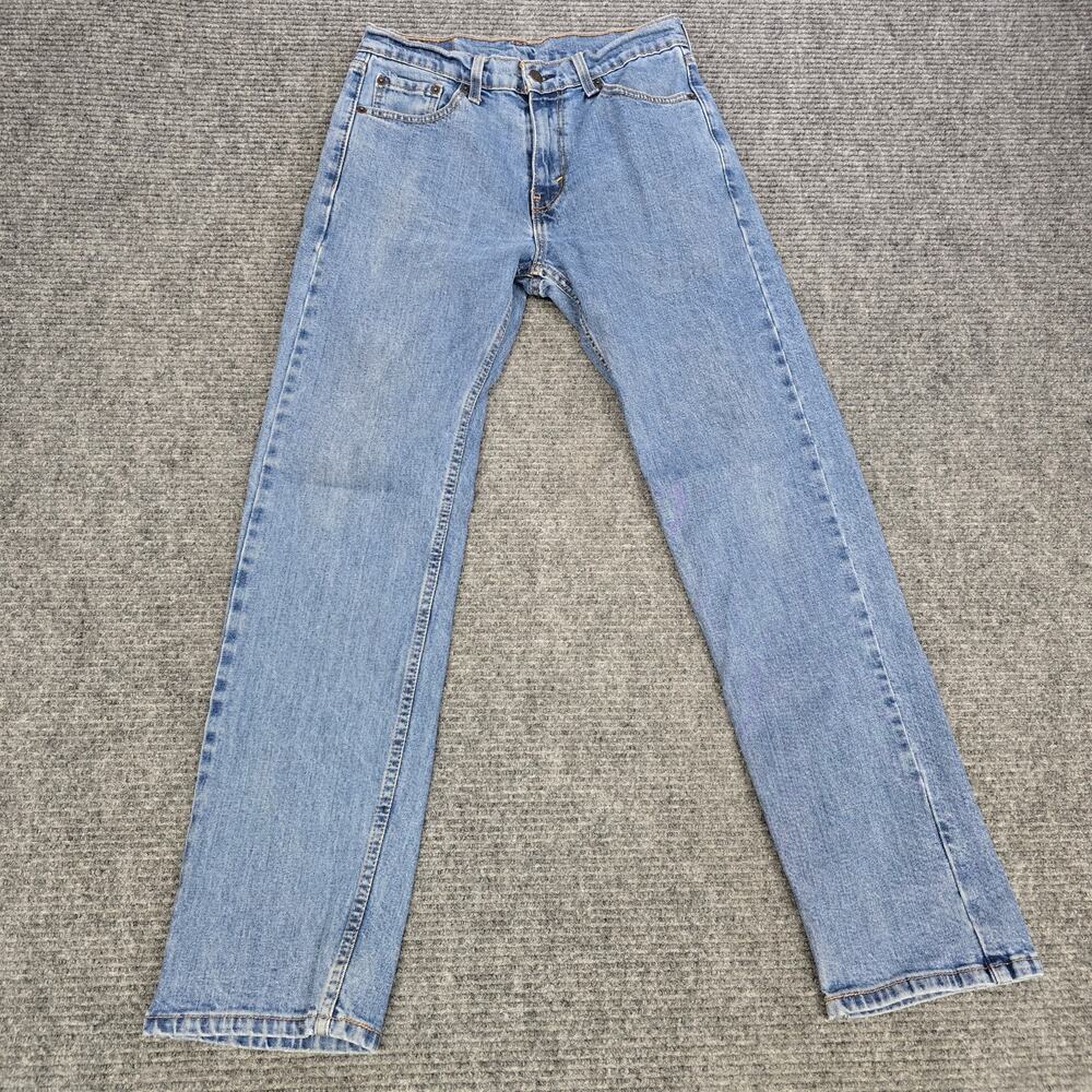 Levi's 505 Regular Fit Jeans Mens 30x32 Light Wash Straight Leg Denim Pants